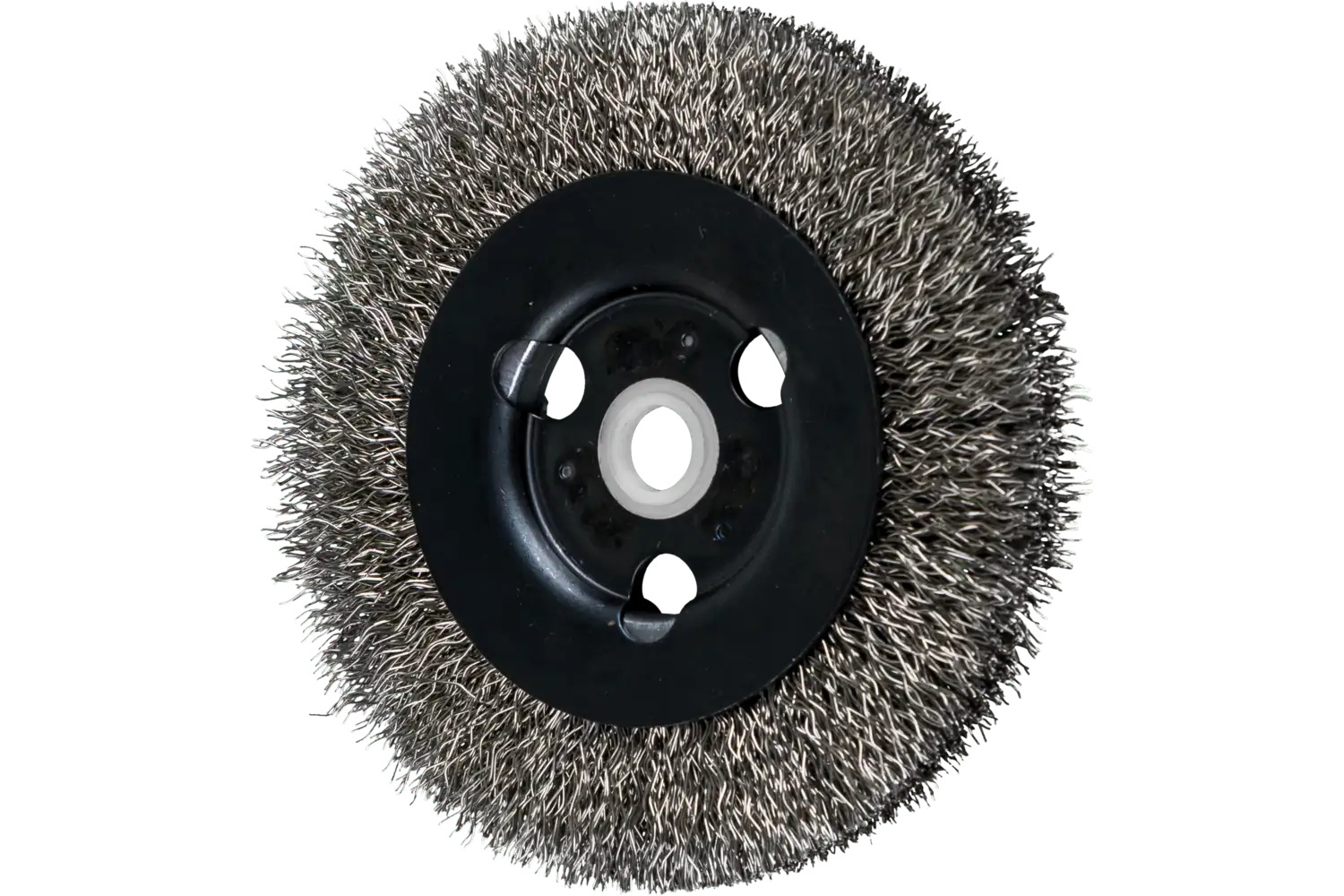Picture of Pferd Crimped Wire Wheel Brush 4" Dia Narrow Face .012 Stainless Steel 5/8-1/2" Arbor